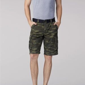 LEE MEN'S LEGENDARY WYOMING CARGO SHORT, Combat Camo Color, Size 30, Belted, NWT